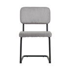 Scandi - Ensemble Repas Table Ronde + 4 Chaises Velours - Naturel