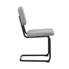 Scandi - Ensemble Repas Table Ronde + 4 Chaises Velours - Naturel