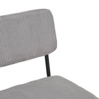Scandi - Ensemble Repas Table Ronde + 4 Chaises Velours - Naturel