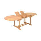 Gardena - Oval Double Extension Table in Teak - Natural
