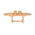 Gardena - Oval Double Extension Table in Teak - Natural