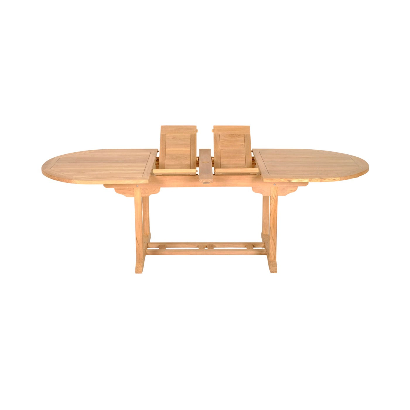 Gardena - Oval Double Extension Table in Teak - Natural