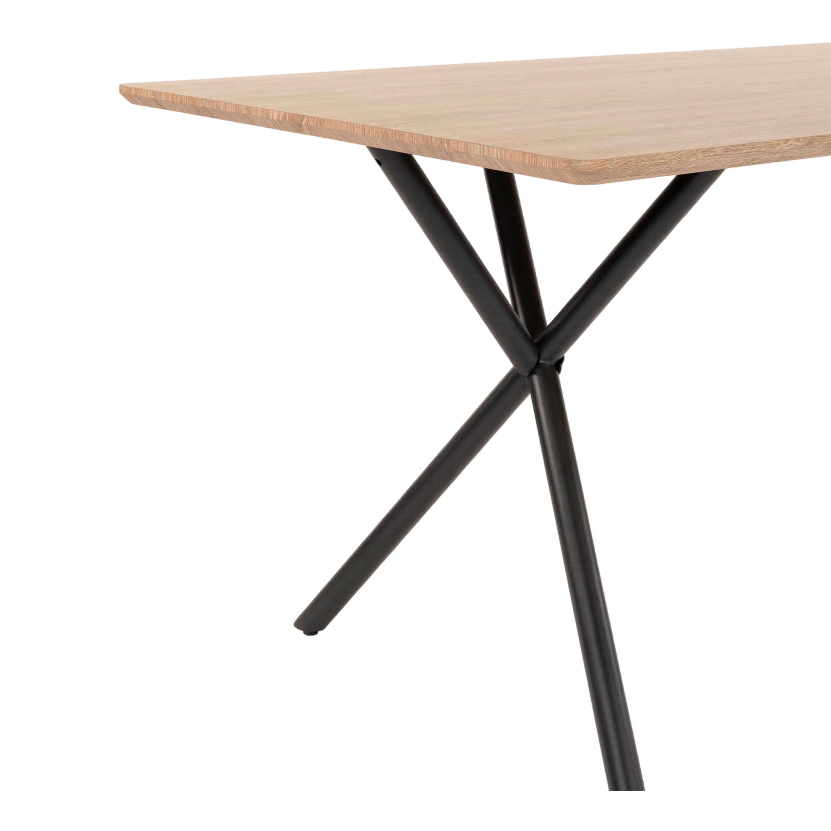 Velvet - Ensemble Repas Table + 4 Chaises En Velours - Naturel