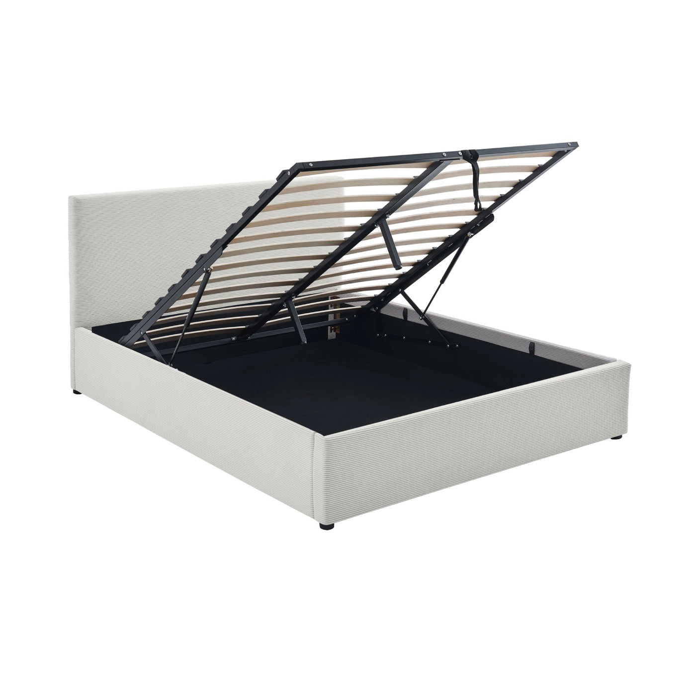 Tinali - Cama contenedor + somier de pana - Beige