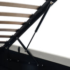 Tinali - Cama contenedor + somier de pana - Beige