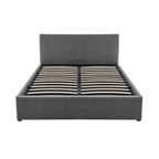 Tinali - Corduroy Storage Bed + Slatted Base - Gray