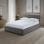 Tinali - Corduroy Storage Bed + Slatted Base - Gray