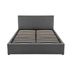 Tinali - Corduroy Storage Bed + Slatted Base - Gray