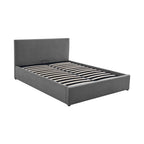 Tinali - Corduroy Storage Bed + Slatted Base - Gray