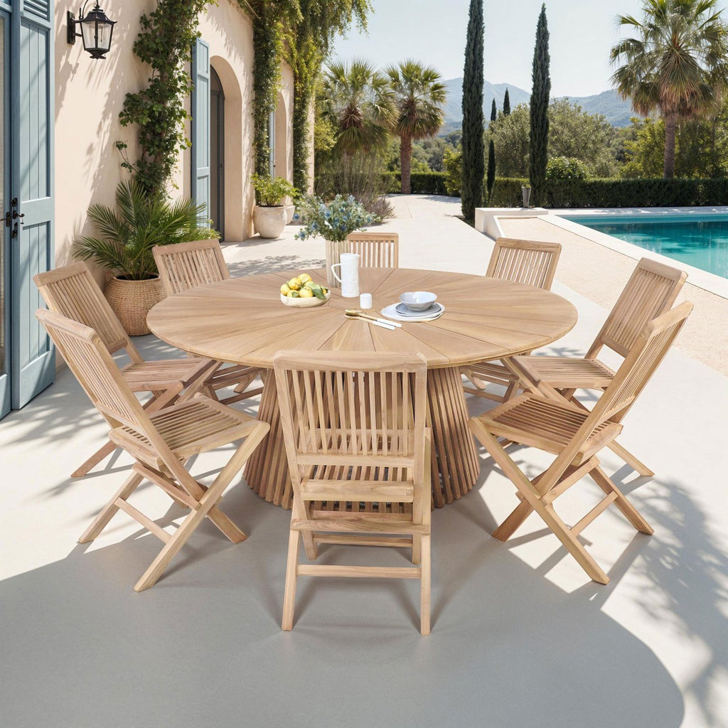 Gardena - Table De Jardin Ronde - Teck Massif