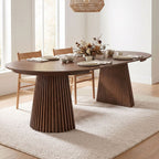 Constance - Table À Manger Ronde Extensible - Chêne Brun