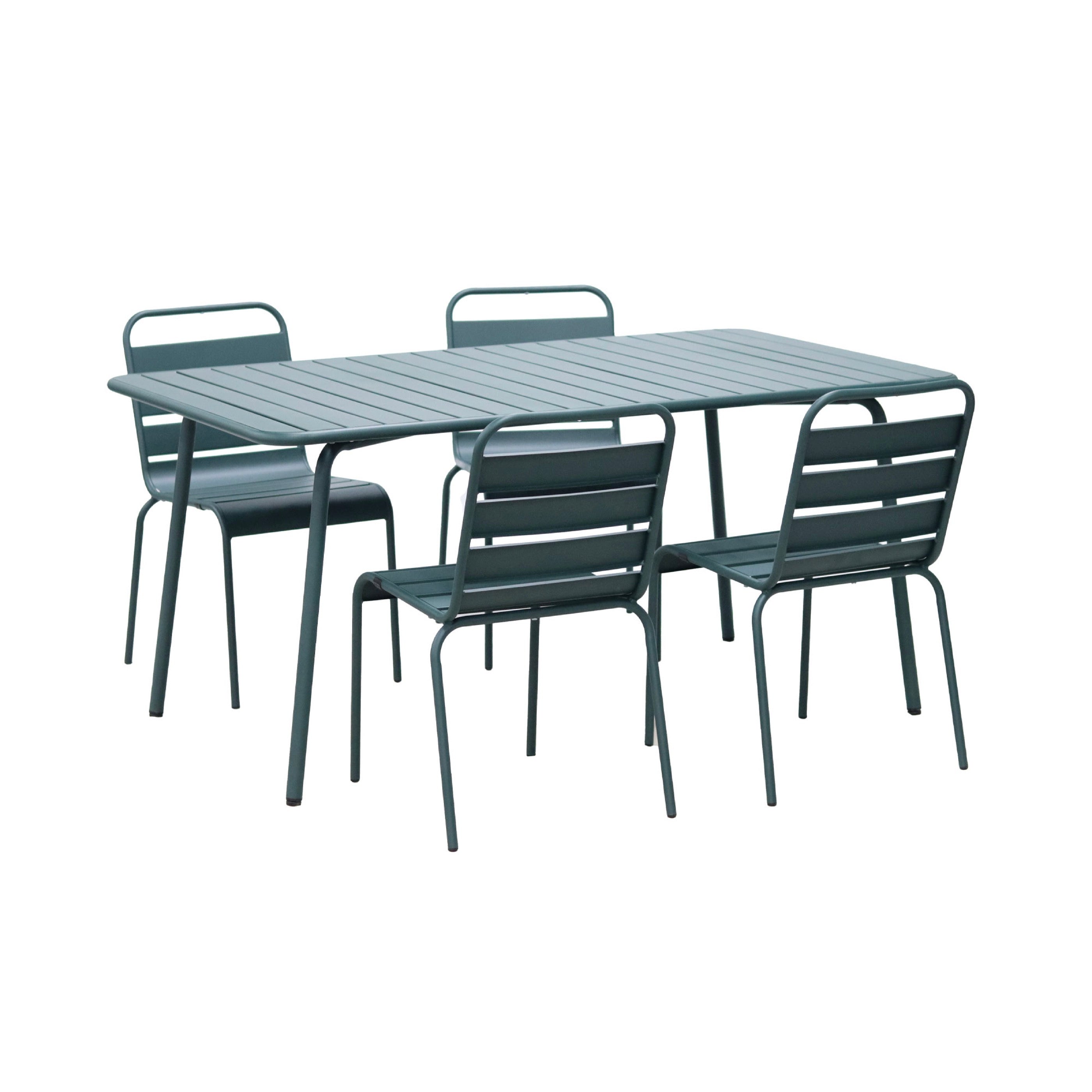 Baca - Table De Jardin En Métal - Vert Sapin