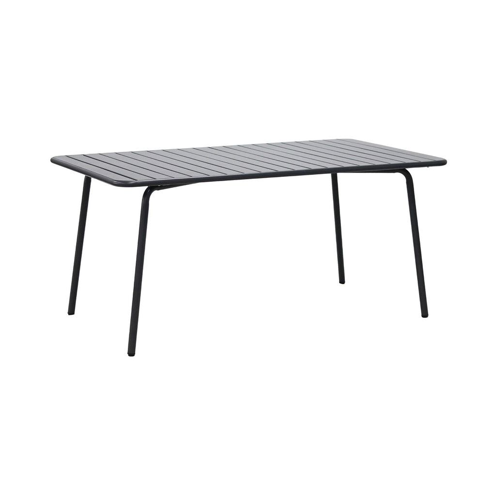 Baca - Table + 4 Chairs + 2 Round Metal Armchairs - Gray