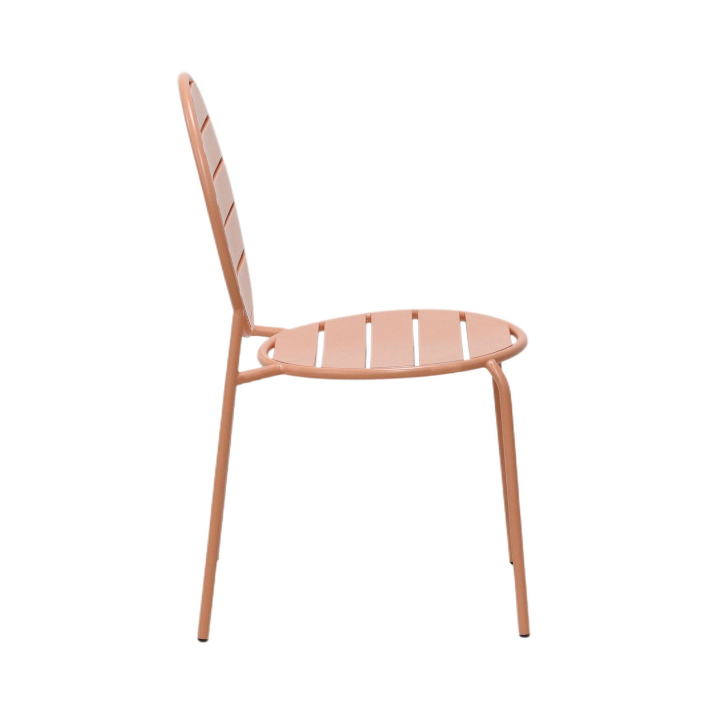 Baca - Conjunto Mesa + 4 Sillas Redondas de Metal - Terracota