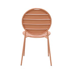 Baca - Conjunto Mesa + 4 Sillas Redondas de Metal - Terracota