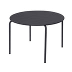 Baca - Conjunto Mesa + 4 Sillas Redondas de Metal - Gris