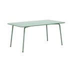 Baca - Garden Table + 6 Stackable Metal Armchairs - Green