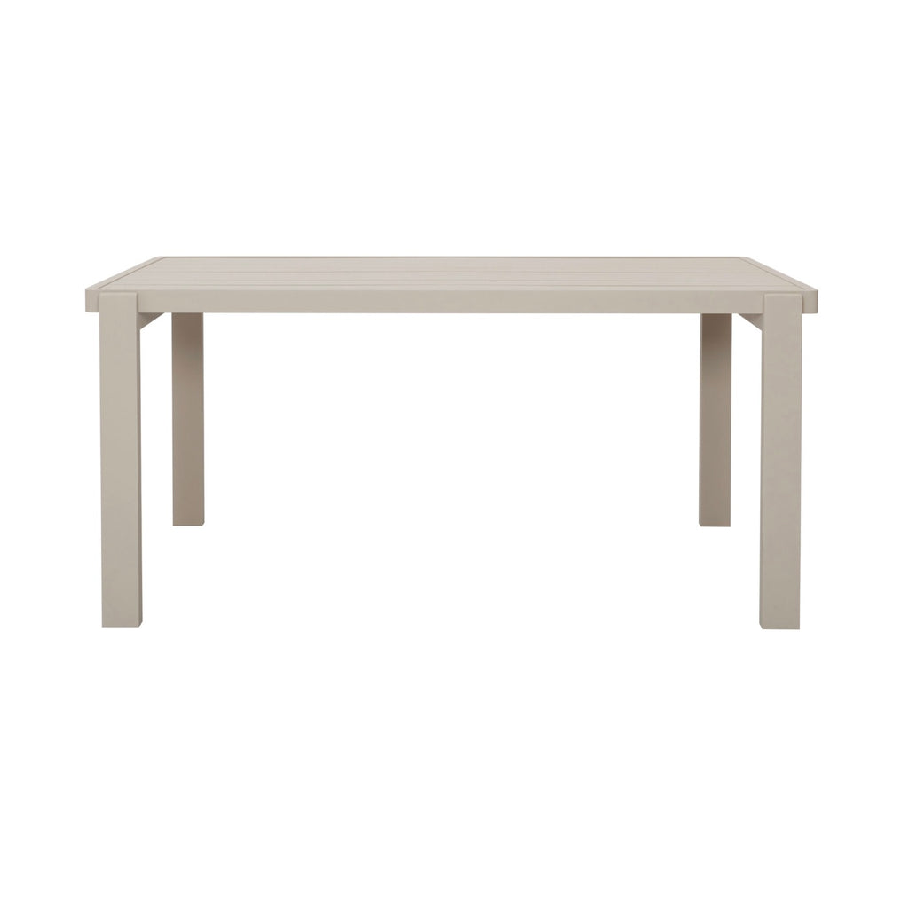 Renalo - Garden Table + 4 Aluminum Dining Armchairs - Taupe