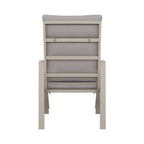Renalo - Garden Table + 4 Aluminum Dining Armchairs - Taupe