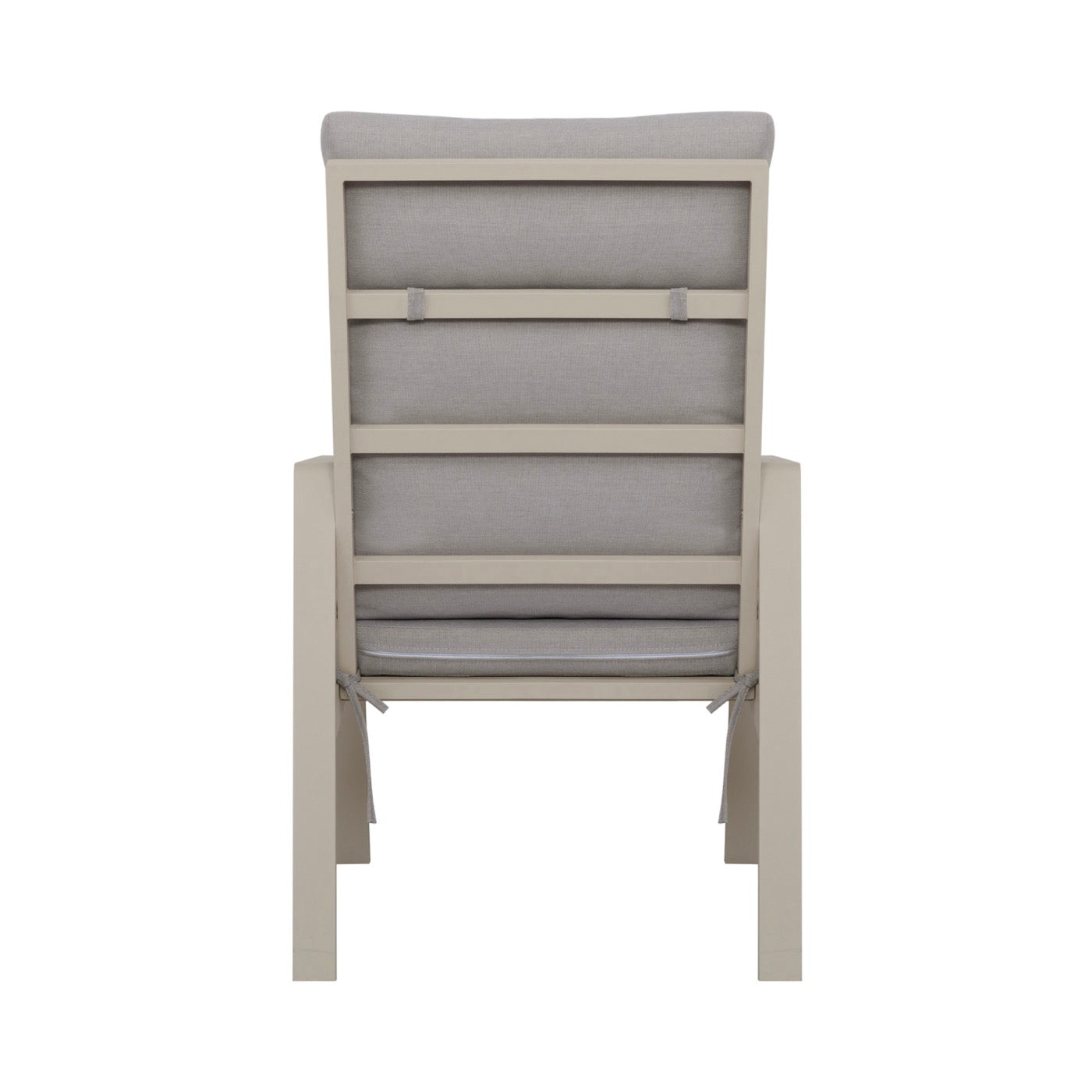 Renalo - Garden Table + 4 Aluminum Dining Armchairs - Taupe
