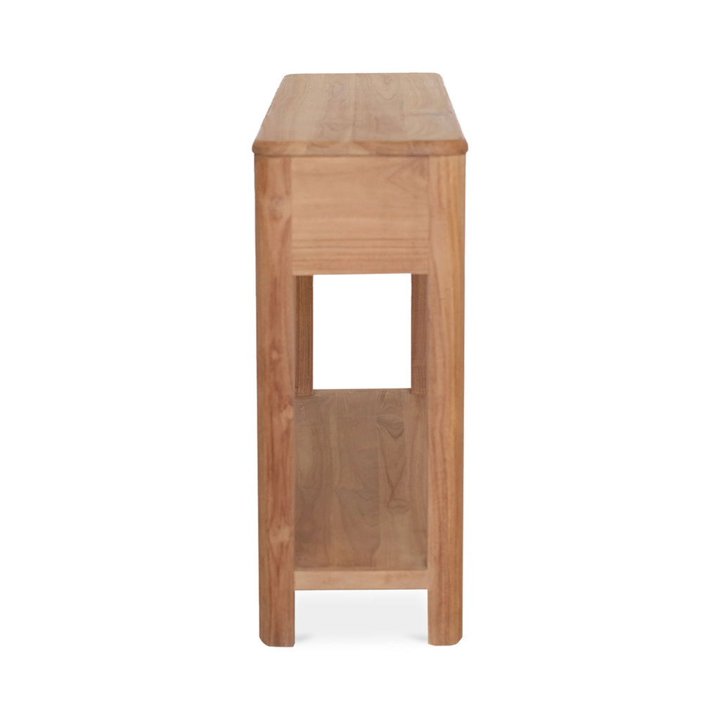 Bali - Solid Teak 2 Drawer Console - Natural