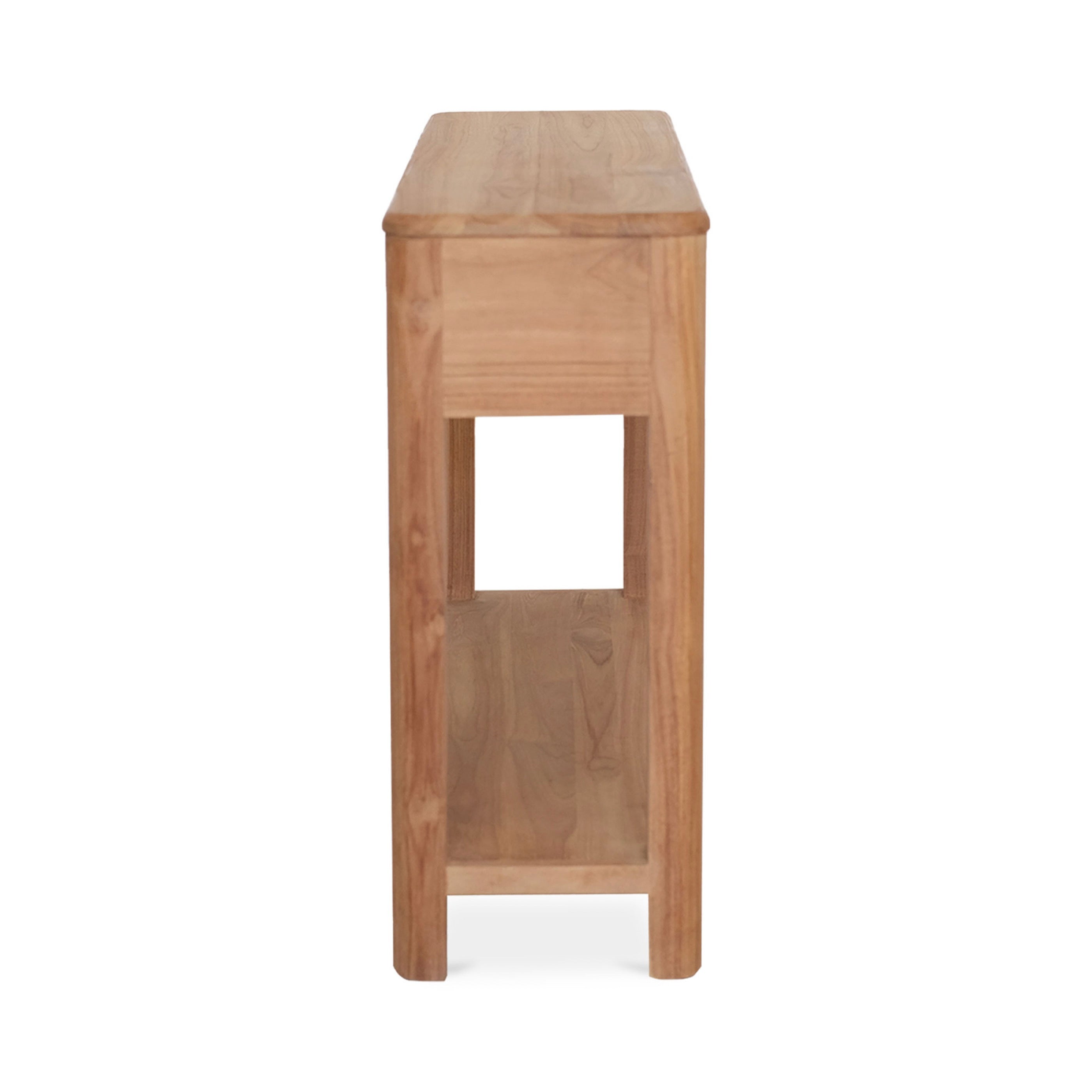 Bali - Solid Teak 2 Drawer Console - Natural