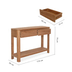 Bali - Solid Teak 2 Drawer Console - Natural