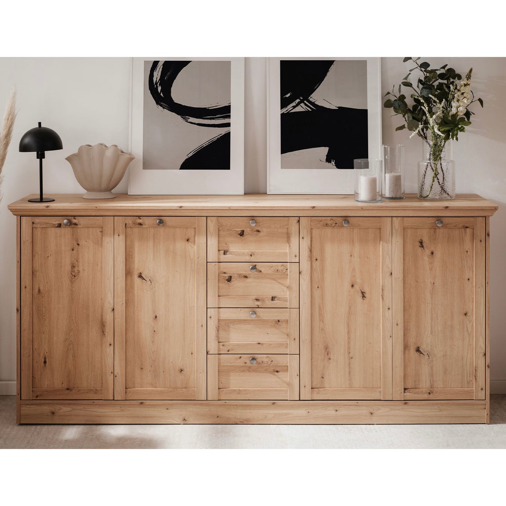 Timby - Aparador 4 Puertas 3 Cajones - Roble