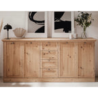 Timby - Aparador 4 Puertas 3 Cajones - Roble