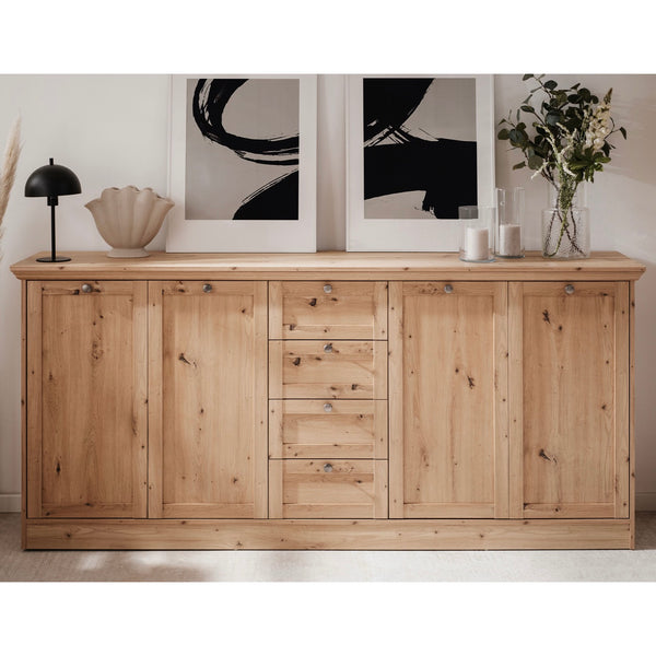 Timby - Aparador 4 Puertas 3 Cajones - Roble