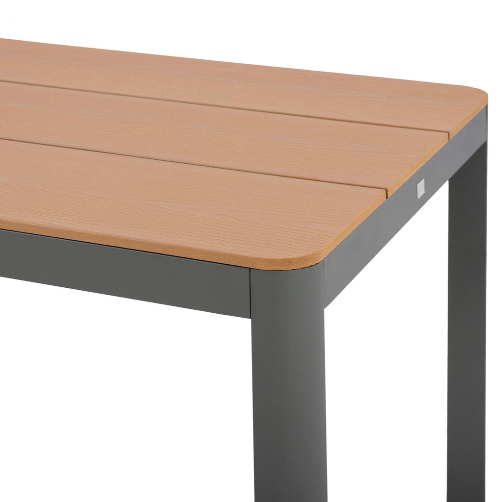Mimizan - Ensemble Table De Jardin + 6 Chaises - Marron