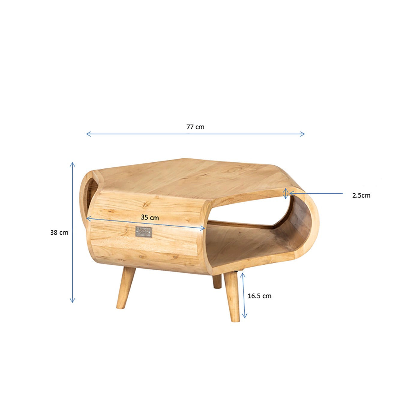 Mesa de centro de madera maciza - Natural