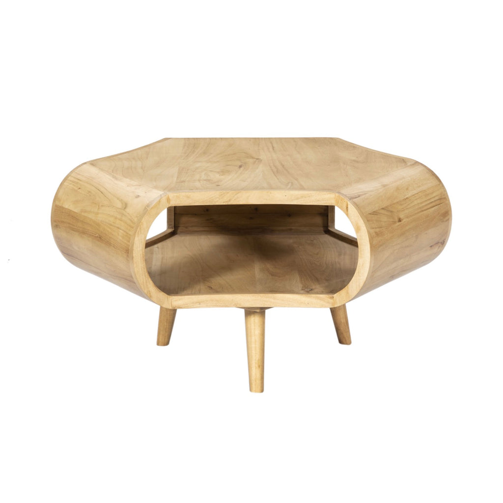 Mesa de centro de madera maciza - Natural