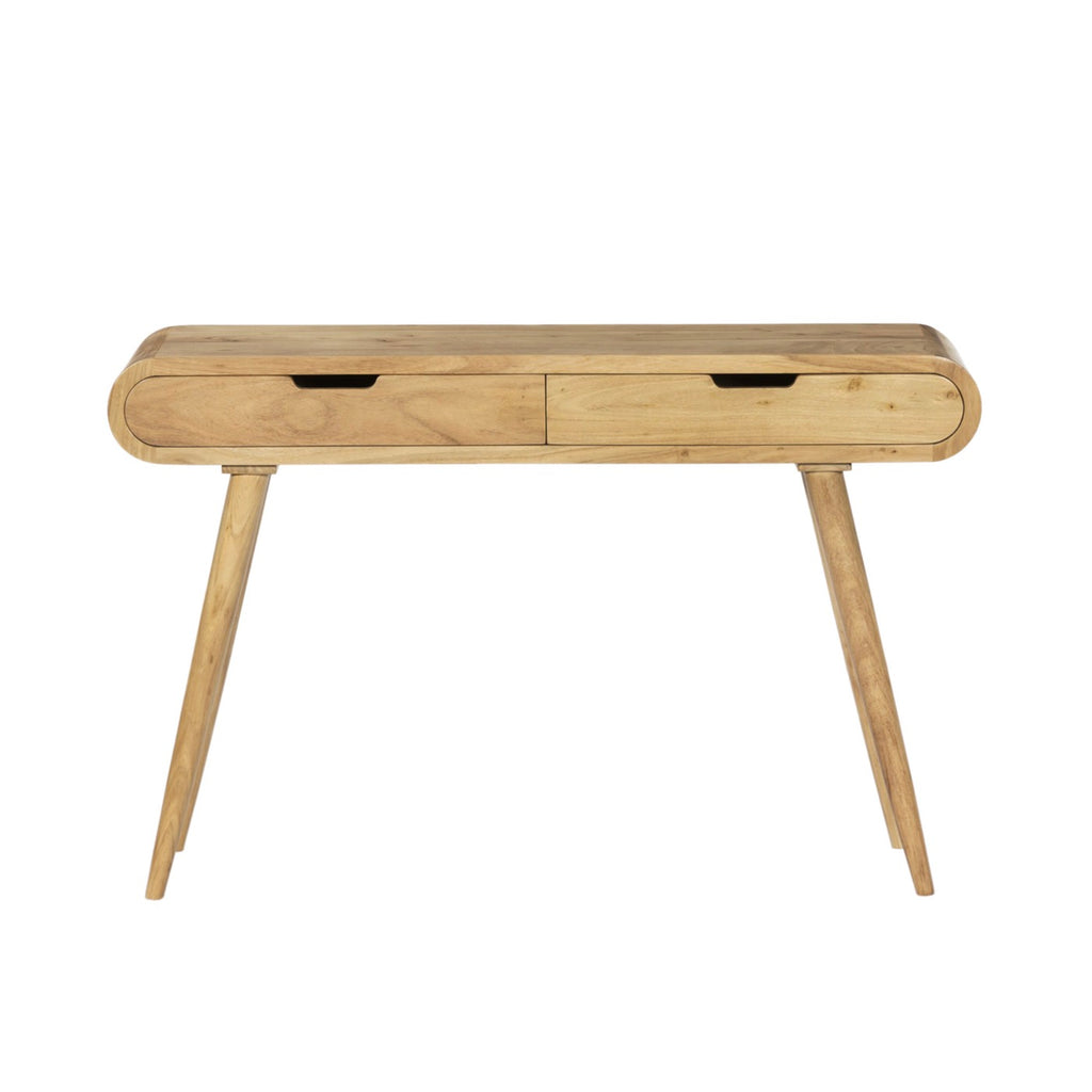 Consola Acacia Con 2 Cajones - Natural