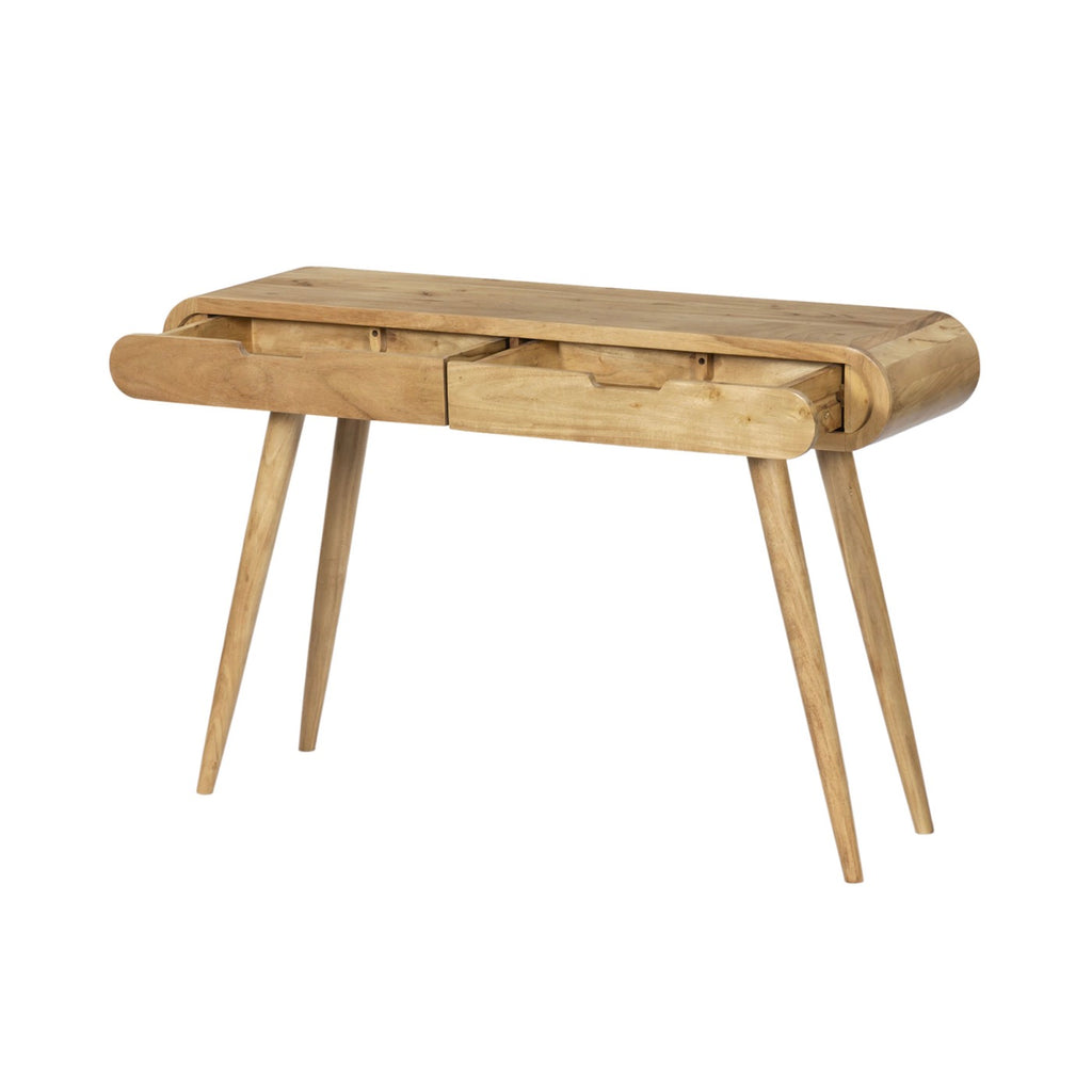 Consola Acacia Con 2 Cajones - Natural