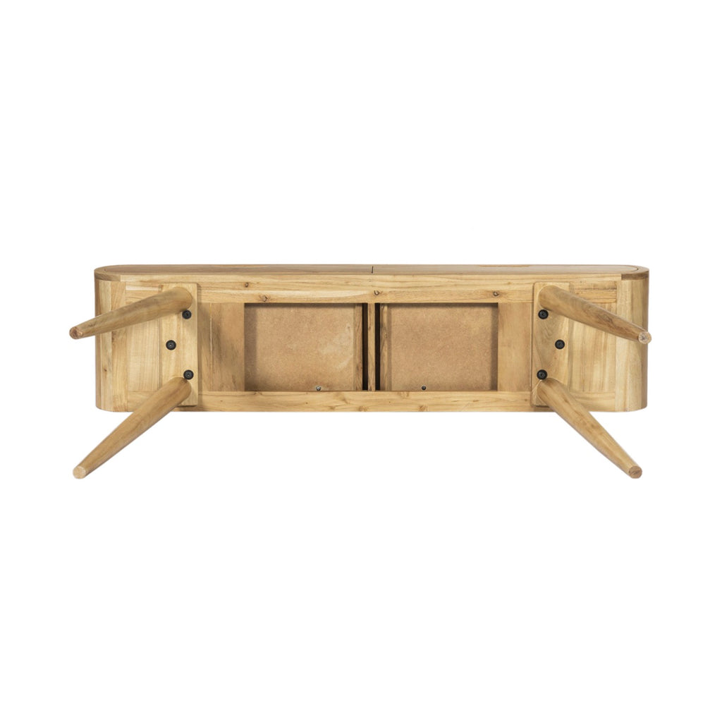 Consola Acacia Con 2 Cajones - Natural