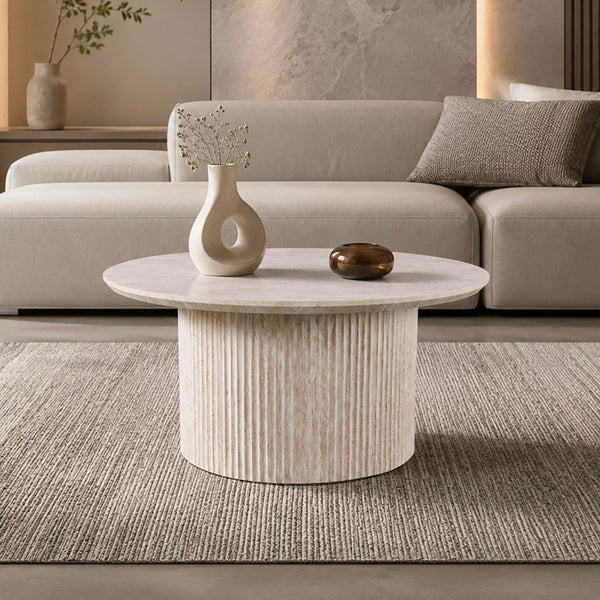 Table Basse Ronde - Beige