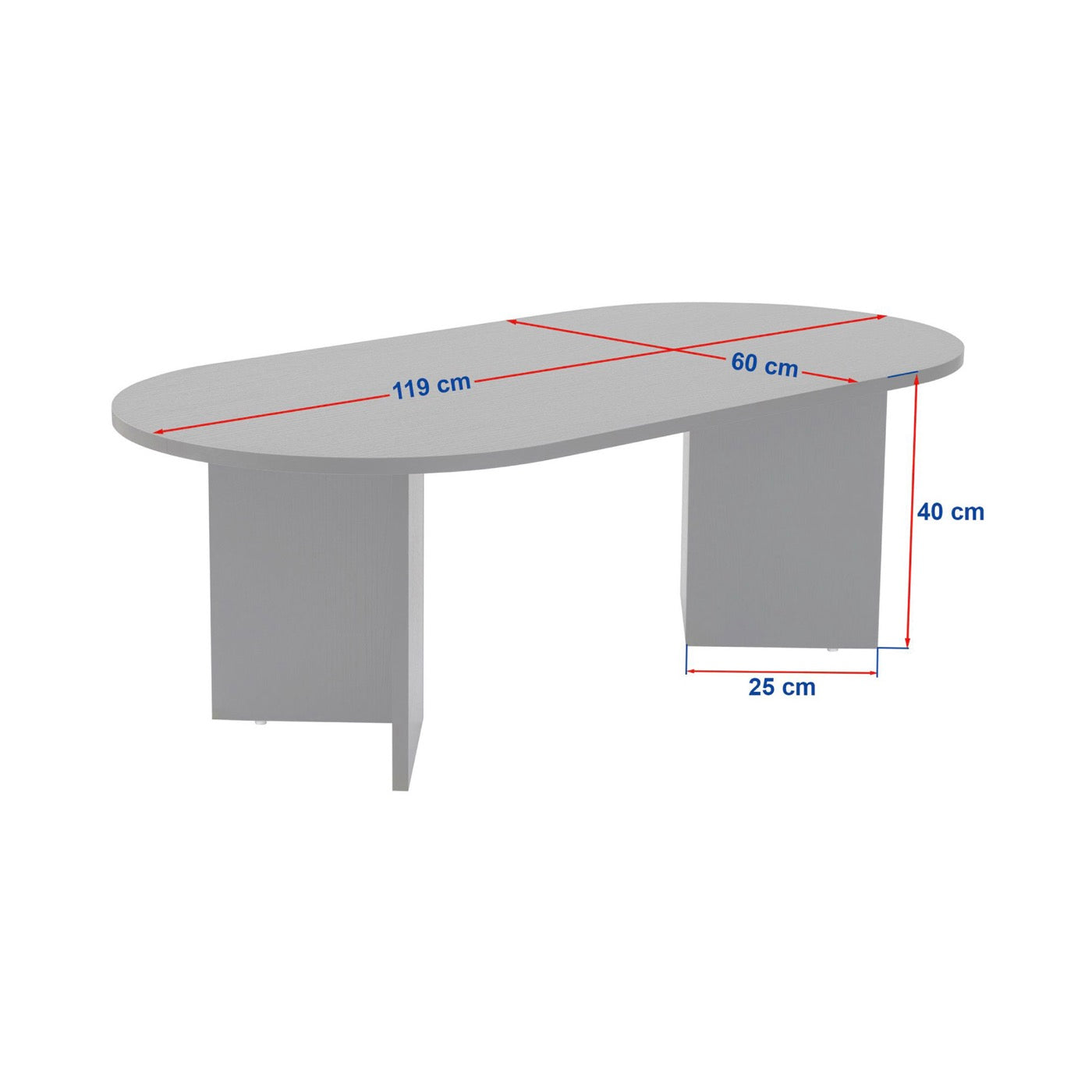 Liora - Mesa de centro ovalada de diseño - Nogal