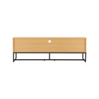 Rima - Mueble TV 2 Nichos 2 Puertas Efecto Estriado - Natural