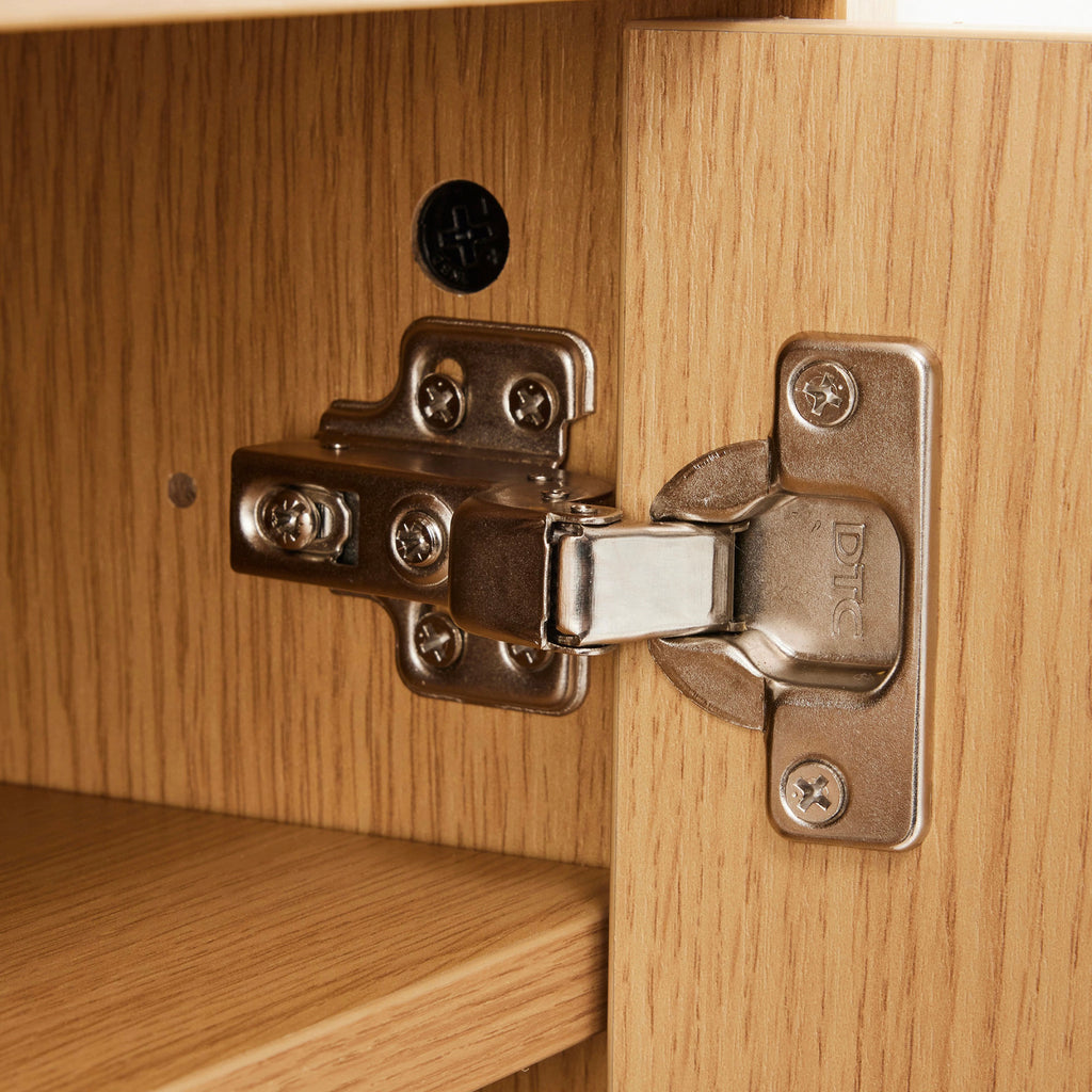 Rima - Mueble TV 2 Nichos 2 Puertas Efecto Estriado - Natural