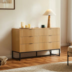 Rima - 6 Drawer Fluted Effect Chest - Natural
