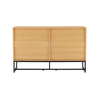 Rima - 6 Drawer Fluted Effect Chest - Natural