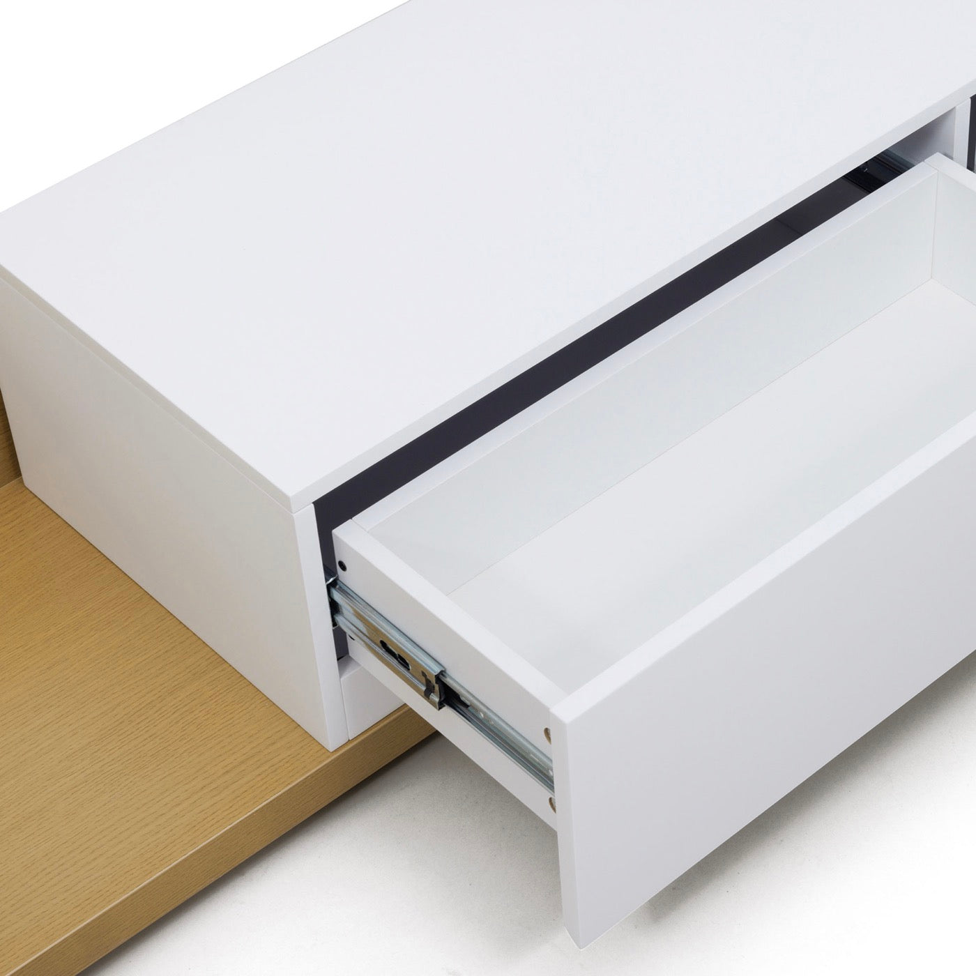 Calis - Sliding TV Unit - White