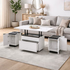 Calis - Coffee Table With Liftable Tops - White