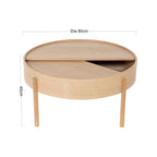 Calis - Table Basse Ronde - Chêne