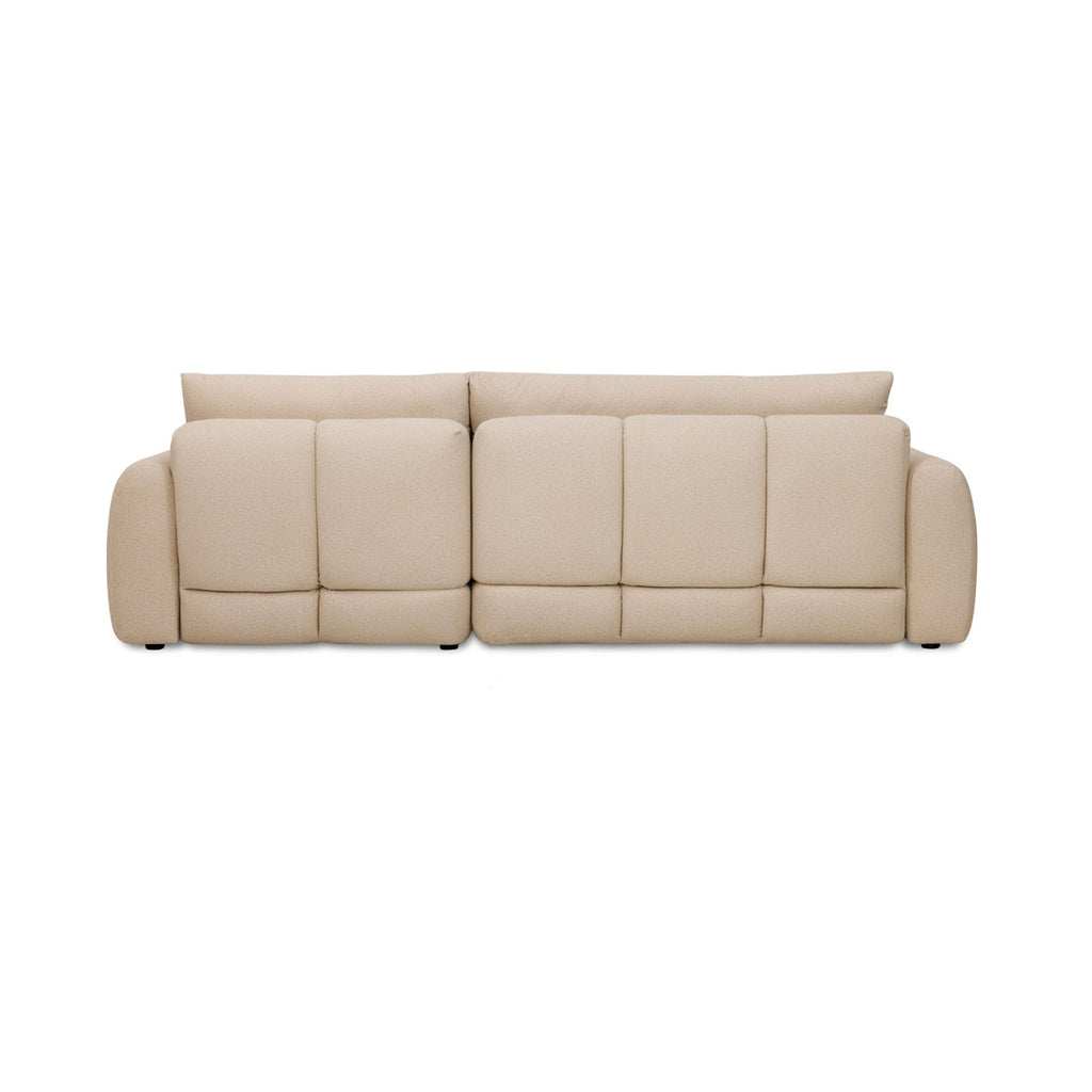 Zephyr - Canapé D'Angle À Droite Convertible En Tissu Texturé - Beige