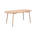 Baca - Table De Jardin Ovale En Métal - Terracotta