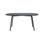 Baca - Mesa de Jardín Ovalada de Metal - Gris