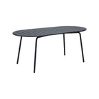 Baca - Mesa de Jardín Ovalada de Metal - Gris
