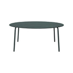 Baca - Round Metal Garden Table - Fir Green